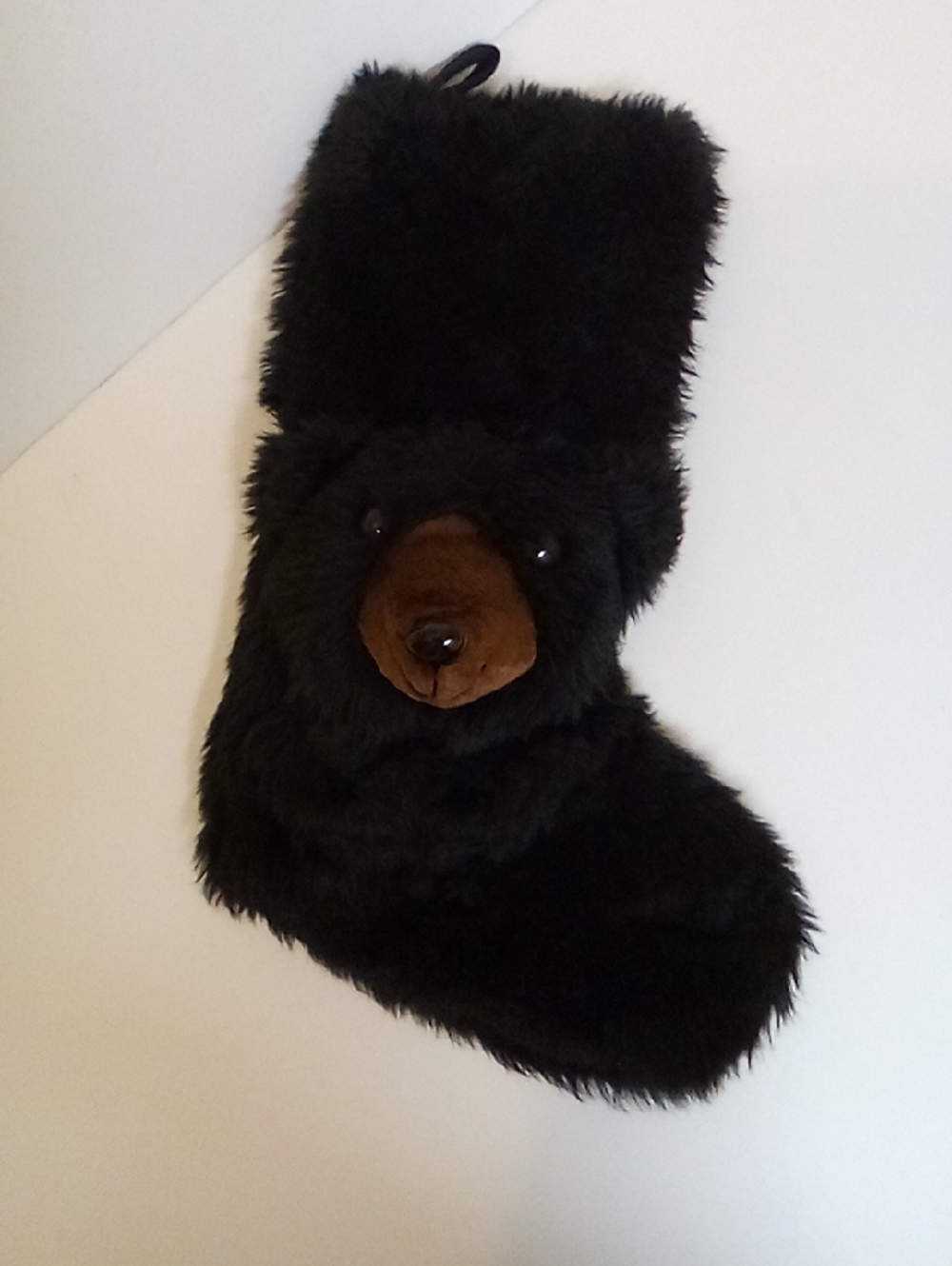 Black Bear Plush Stocking 22" Rare To Find
